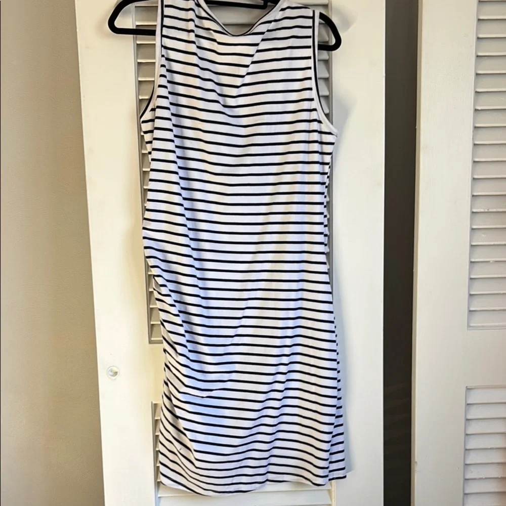 BTFBM Striped Sleeveless Dress with Rauching size XL - Picture 9 of 11